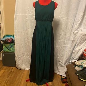 Medium teal maxi dress open back